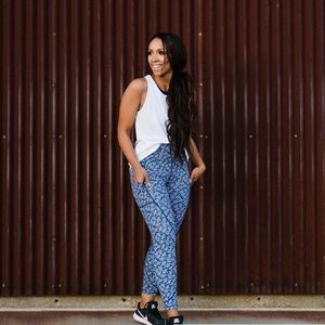 Navy Hay Stacks Pocket Light n Tight Hi-Rise 7/8 24"